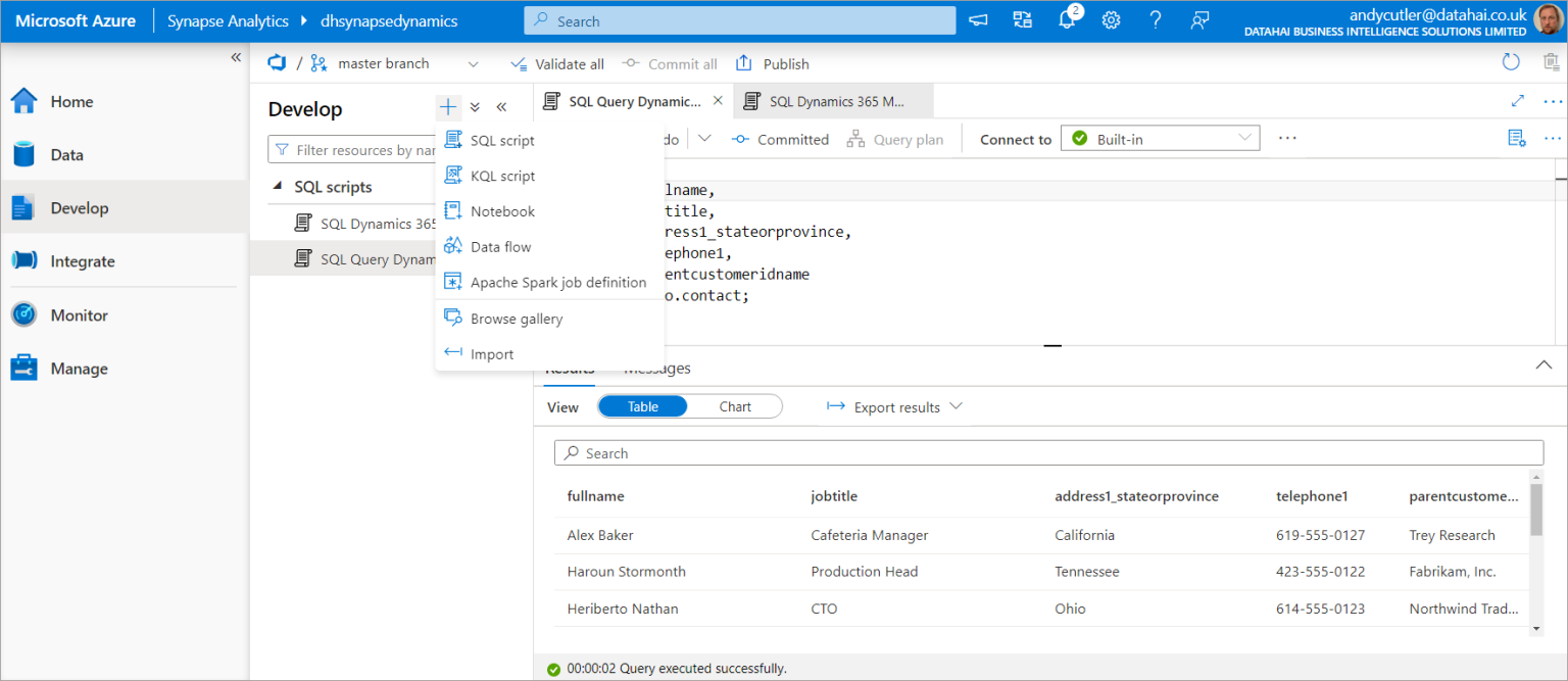 Azure Synapse Link for Dataverse: Getting Started with Dynamics 365 ...